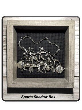 BellaRosaMariaBoutique™ - “Handmade Exclusive” Sports Charm Décor Shadow Box